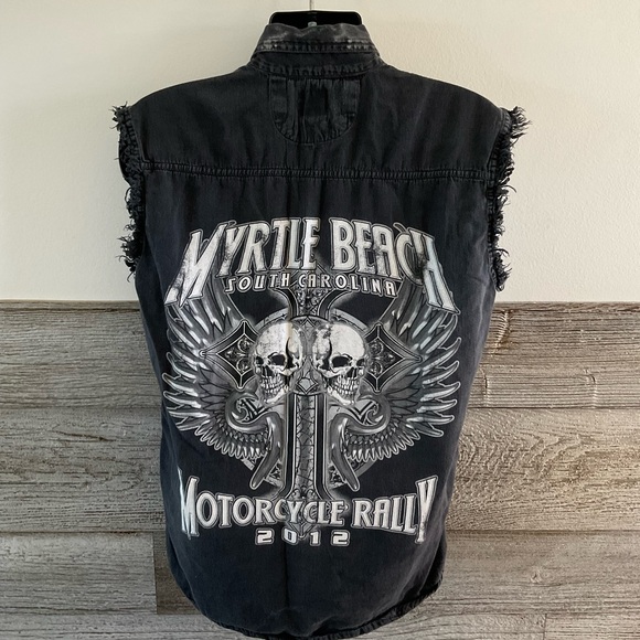 Myrtle Beach 2012 Motorcycle Rally sleeveless shirt Size Medium (E1) - Picture 1 of 8